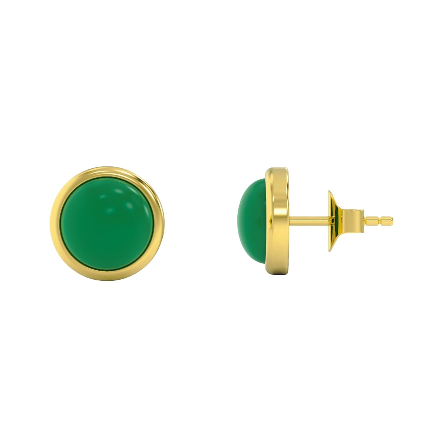 Round Stud Earrings for Women - 18K Gold Plated, Certified 925 Sterling Silver Earring - Hypoallergenic Gold Jewelry for Women, Birthday Gifts for Women - Image 10