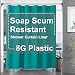 Amazer Shower Curtain, 72" x 72" Turquoise EVA 8G Thick Bathroom Shower Curtains Non-Toxic No Chemical Odor Eco-Friendly with Heavy Duty Clear Stones and Rust-Resistant Grommet Holes