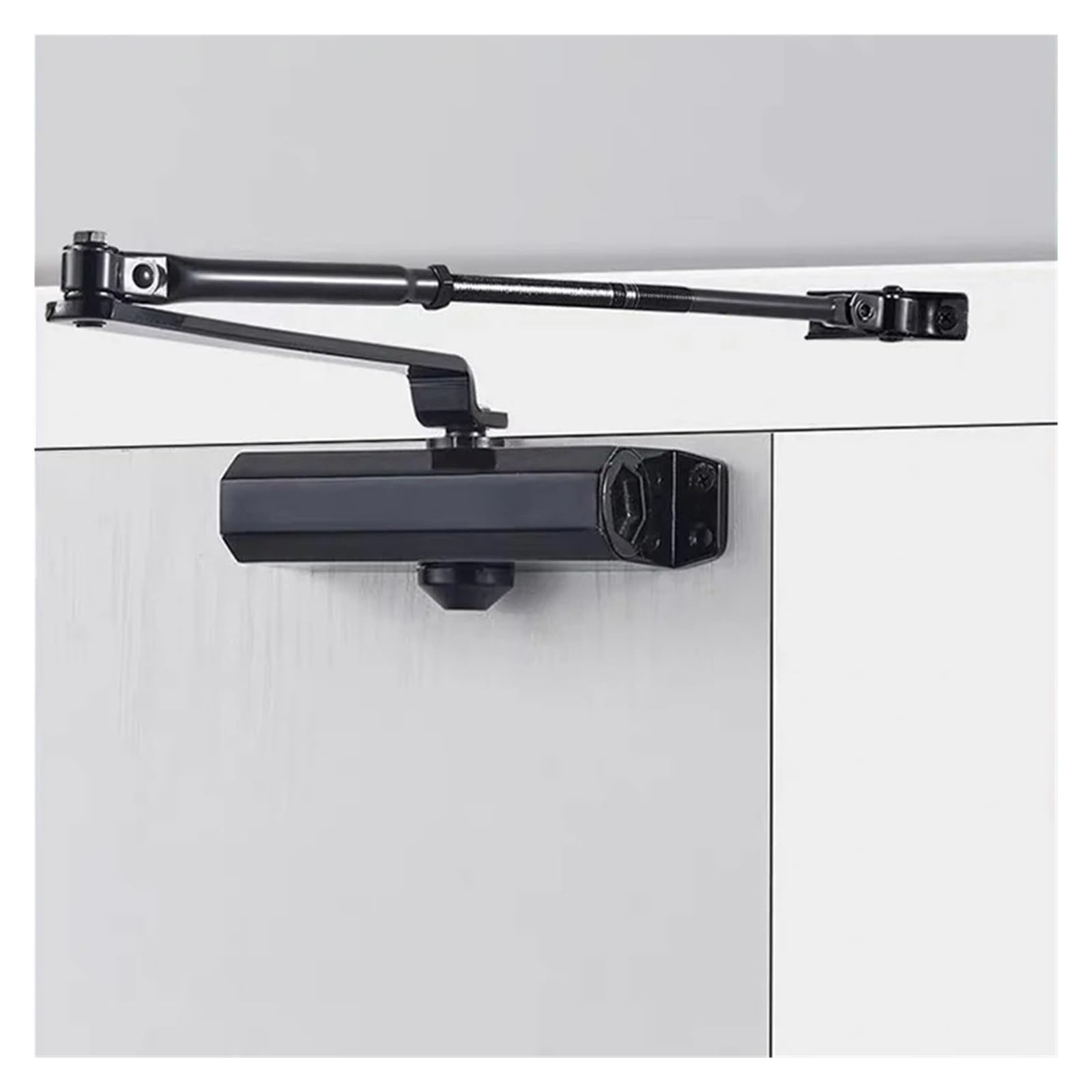 Chiudiporta idraulico con buffer, 25 kg-80 kg, velocità regolabile | Affidabile dispositivo di chiusura automatica adatto for interni