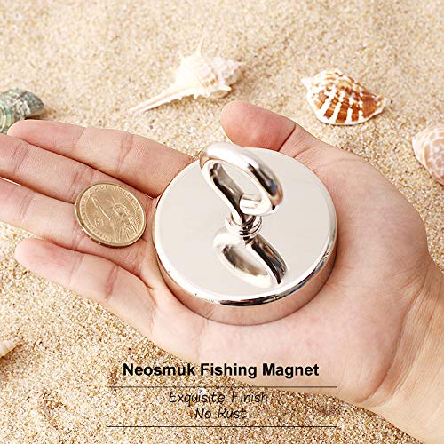 Ant Mag Magnete Da Pesca Super Potente 453kg (1000Lbs) - Doppio Lato In Neodimio Per Recuperi Magnetici, Caccia Al Tesoro E Salvataggi In Acqua