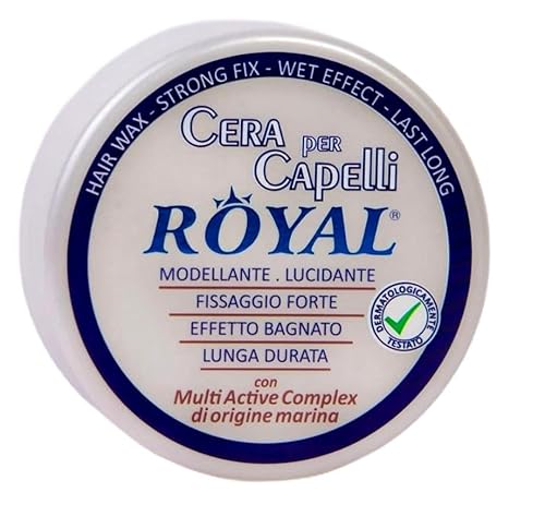 Royal Cera Capelli ad acqua Uomo - Donna - Tenuta Forte - per tutti i tipi di Capelli - Profumata Modellante Made in Italy 100ml