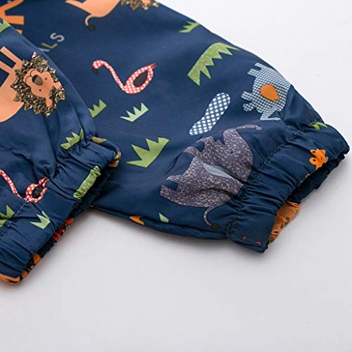 Toddler Baby Boys Girls Jacket Long Sleeve Windproof Coats Zip Up Trench Windbreaker (Navy, 2-3 Years)3