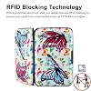 RFID Blocking Small Metal Credit Card Holder Wallet for Women Men Business Aluminum Protector Sleeves Slim Mini Cards Case (A Butterfly)