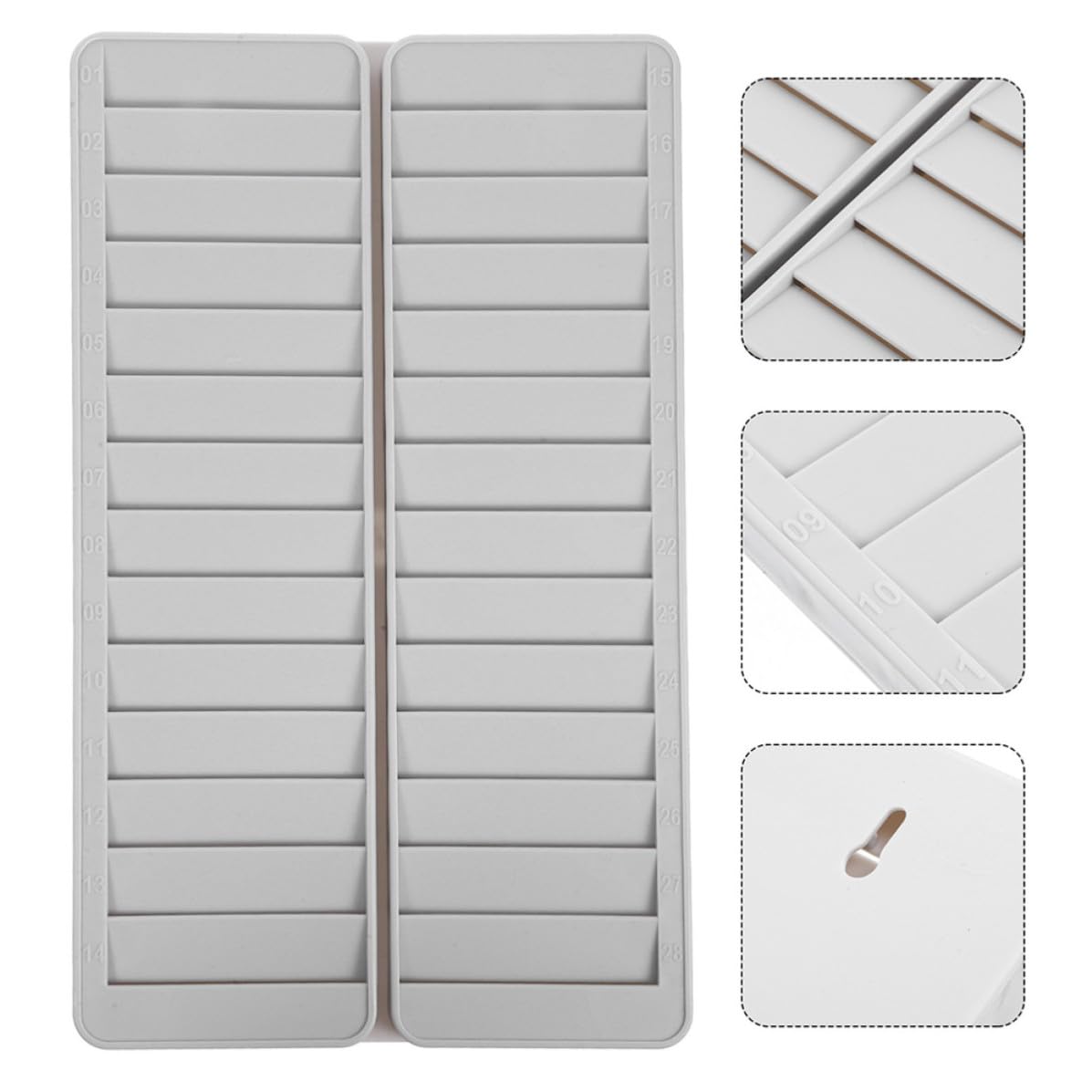 Porta Carte in Plastica Resistente 28 Scomparti per Schede Orario, Supporto da Parete 2 Pezzi per Scuola e Ufficio Organizzazione Efficiente