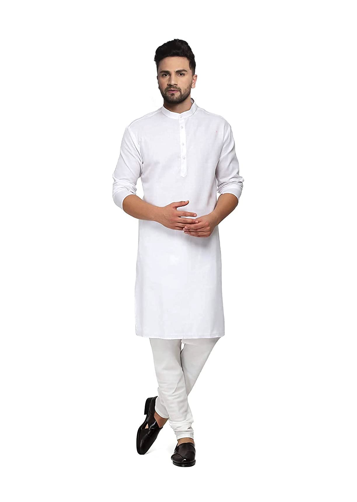 aaryavar White Men's Khadie Cotton - Kurta Pyjama Set-picture-14