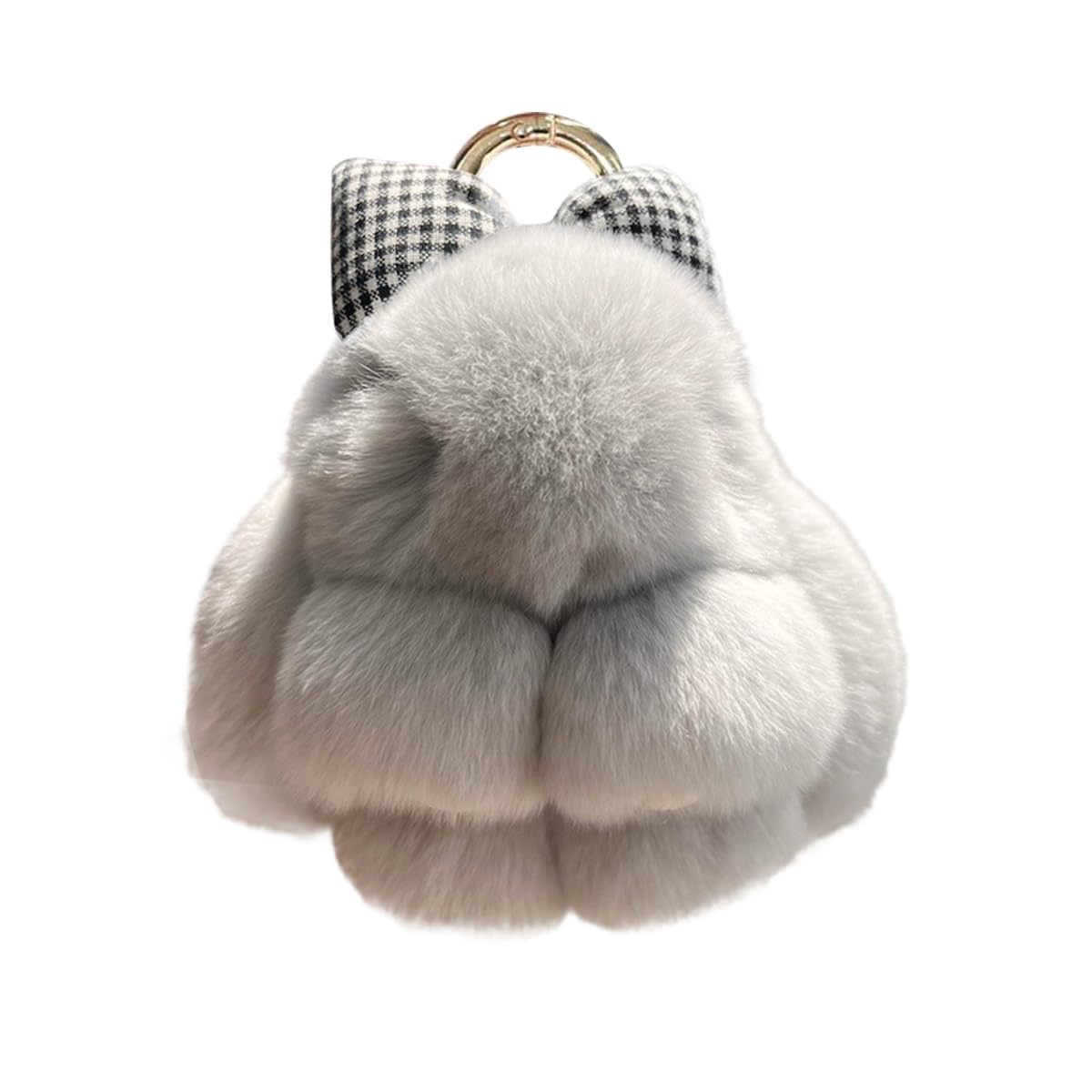 ジモモ　海外限定　白　ファーウサギコスチュームぬいぐるみキーホルダー ジモモ 海外限定 白 ファーウサギコスチュームぬいぐるみ