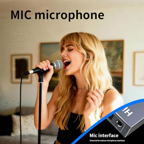 KELFEEAO Bluetooth-Empfänger, Heimlautsprecher-Sound-Adapter mit Karaoke-Mixer und Digital-Analog-Konverter, optischer koaxialer AUX-USB-Eingang für Heim-Audiosysteme