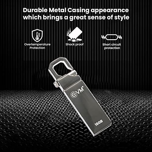 EVM EnStore 16GB Metal USB 2.0 Flash Drive - High Read Speeds up to 15MB/s & Write Speeds up to 8MB/s - Durable Metal Casing - Ideal for Data... - Image 4