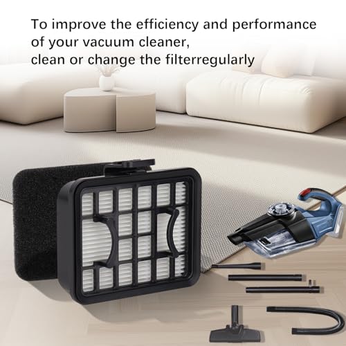 4 Stück Filter Ersatzteile für Bosch GAS 18V-1 Akku-Staubsauger - Ersatzfilter Zubehör Set für Bosch GAS Staubsauger GAS18V-1 & GAS18V-02 Modelle