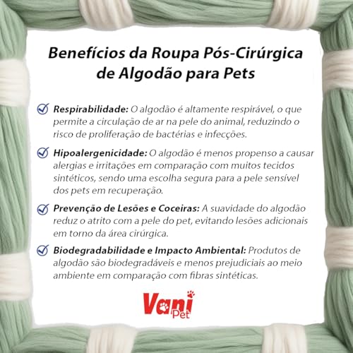 Roupa Pós Cirúrgica Pet Para Castração de Cachorro Macho e Fêmea - Vermelho Verde Rosa Roxo Azul (Ro