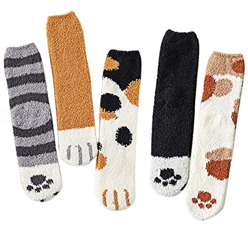Fuzzy Cat Paw Socks