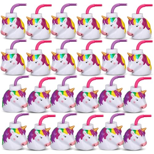 Mifoci 24 Set Unicorn Birthday Party Favor Gift Cups with St