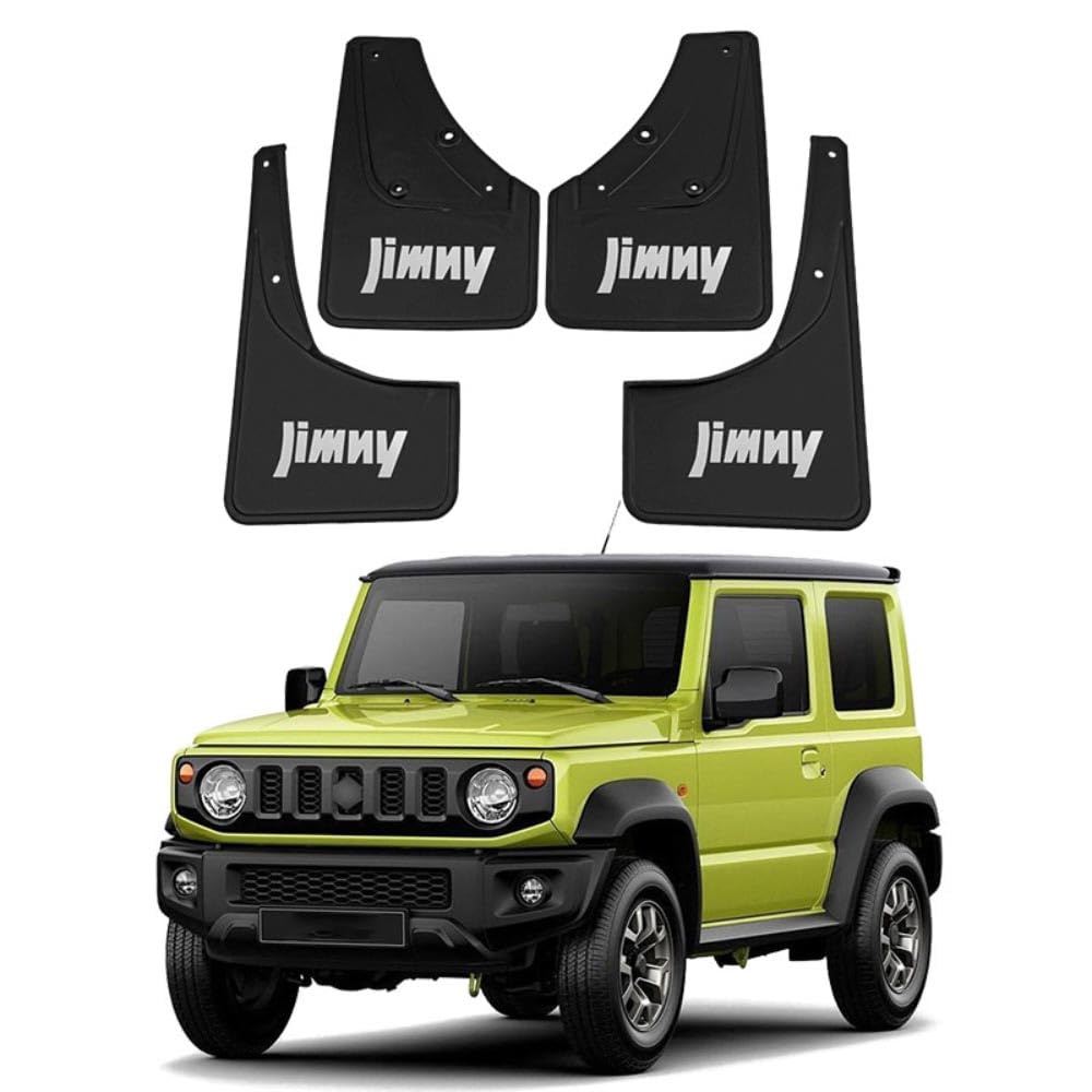 Kit Da 4 Parafanghi Per Suzuki Jimny 2019-2023 – Anteriori E Posteriori, Antispruzzo, Impermeabili E Antigelo, Installazione Semplice Senza Fori