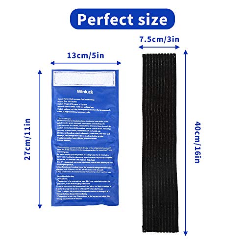 Gel Ice Cold Packs - (2-Piece Set) Soft Reusable Cold/Hot Compress, Provides Alleviate Joint And Muscle Pain. Flexible Therapy From Injuries - Shoulder, Back, Knee, Neck, Ankle  & More. #TOP6