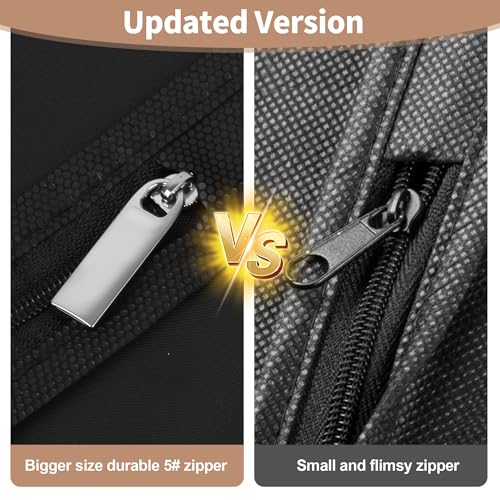 4 Stücke Kleidersack, Wasserdicht kleiderschutzhülle, Kleidersäcke mit reißverschluss, geeignet zur aufbewahrung von anzügen, mänteln, Jeans, Staubdicht Kleidersack lang 120 x 60 cm