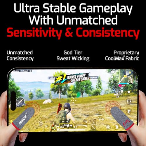 Image of World's Most Durable Thumbsleeve /Fingersleeve | BSDK Gaming Thumb & Finger Sleeve for Mobile Game| 4 Pieces | Metal Box | Made for PUBG, CODM and Freefire