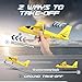 RC Plane, Remote Control Airplane 2.4GHz 2CH RC Airplane w/3 Batteries, Cool Lights&Gyro Stabilizer, Hobby RC Airplanes Glider Aircraft Planes Toy, Easy to Fly for Adults Kids Beginners Boys, Yellow