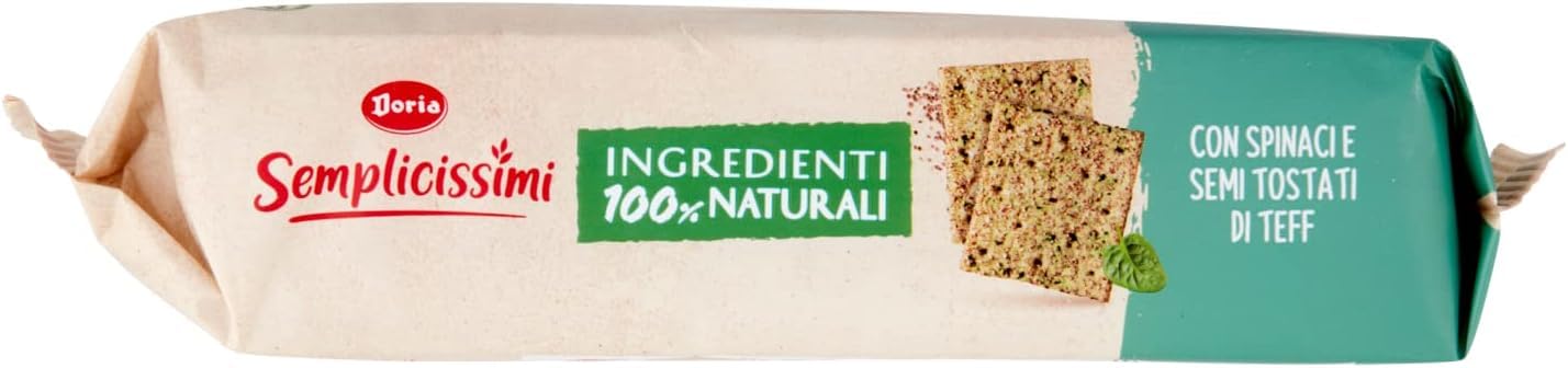 Italian Gourmet Semplicissimi Crackers spinaci e teff tostato 12 x 280g