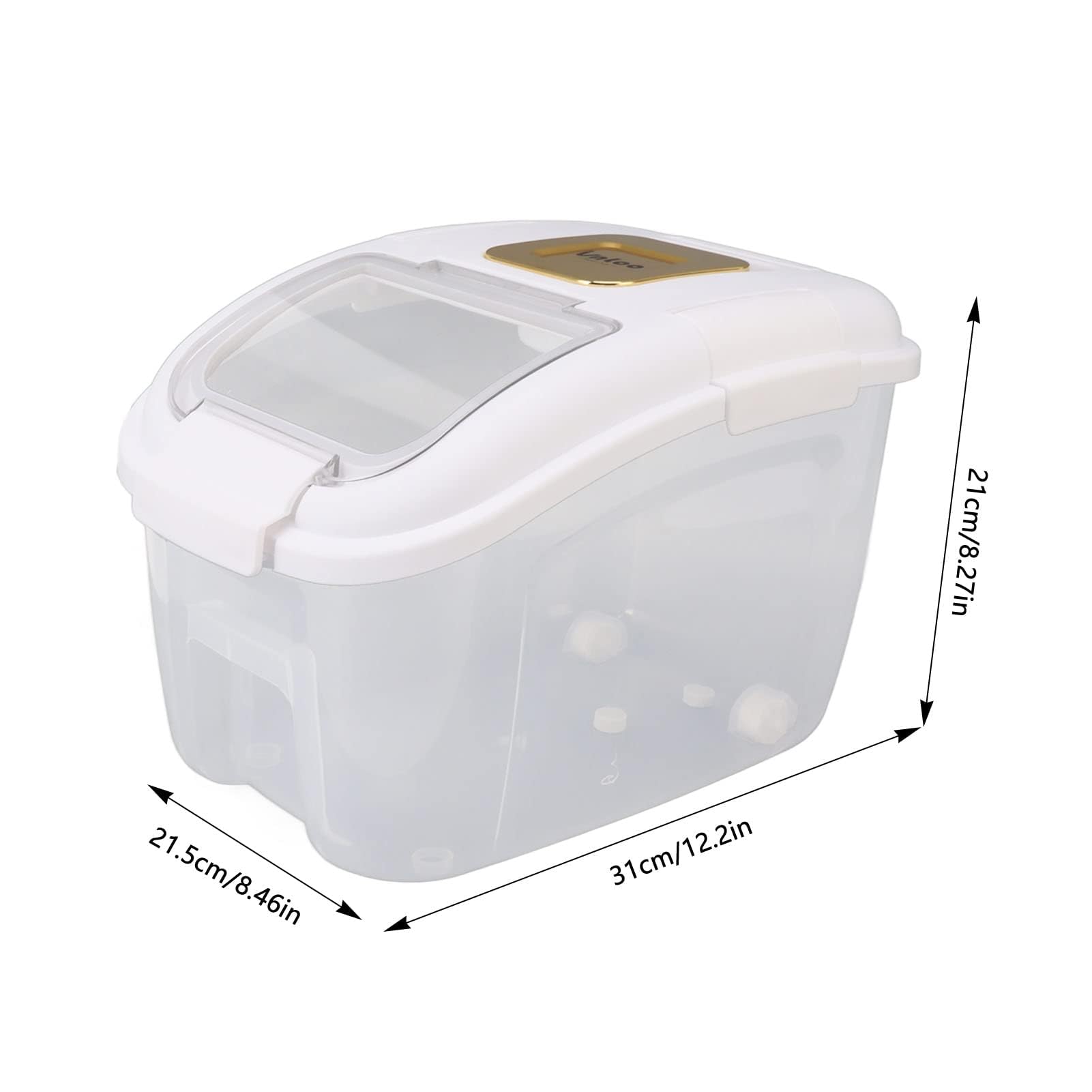 Atyhao Domowy organizer na ziarno owady pojemnik do przechowywania ryżu na mąkę z orzechami (5KG)