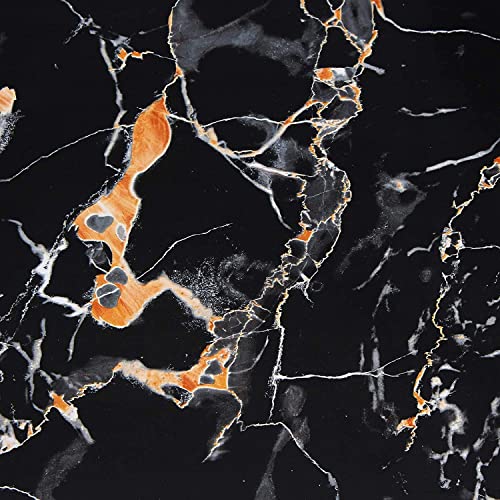 Image of KASHIVAL Kitchen Wallpaper Oil Proof,Waterproof self-Adhesive Wall Stickers for Kitchen Anti-Mold and Heat Resistant Backsplash Wallpaper (Size : 60 * 200 cm) (Black Gold A31)