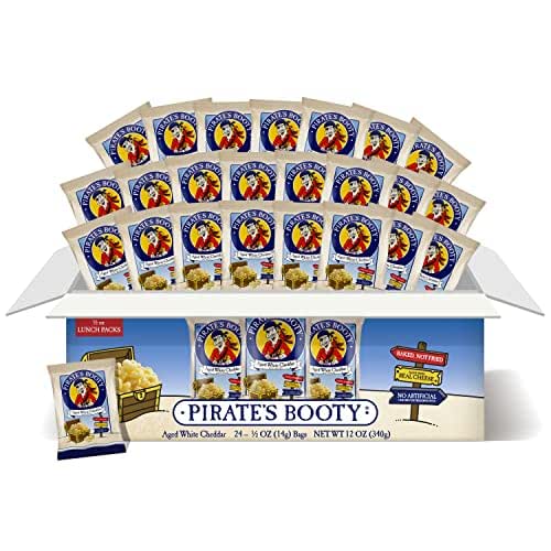 Pirate's Booty Aged White Cheddar Cheese Puffs, Gluten-Free, Kids Snacks,