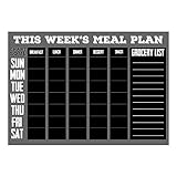 Chart and Soul Magnetic Meal Planning Calendar and Grocery List Chalkboard - Large 16