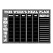 Chart and Soul Magnetic Meal Planning Calendar and Grocery List Chalkboard - Large 16" x 12" Erasable Decal for Home, Kitchen, Dorm, and Office - Removable Weekly Prep Menu