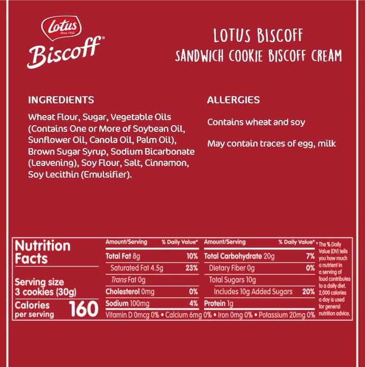 Miniatura 8 de Lotus Biscoff Sandwich Galletas Variedad de 3 sabores, Vainilla, Chocolate, Crema - 5.29 onzas