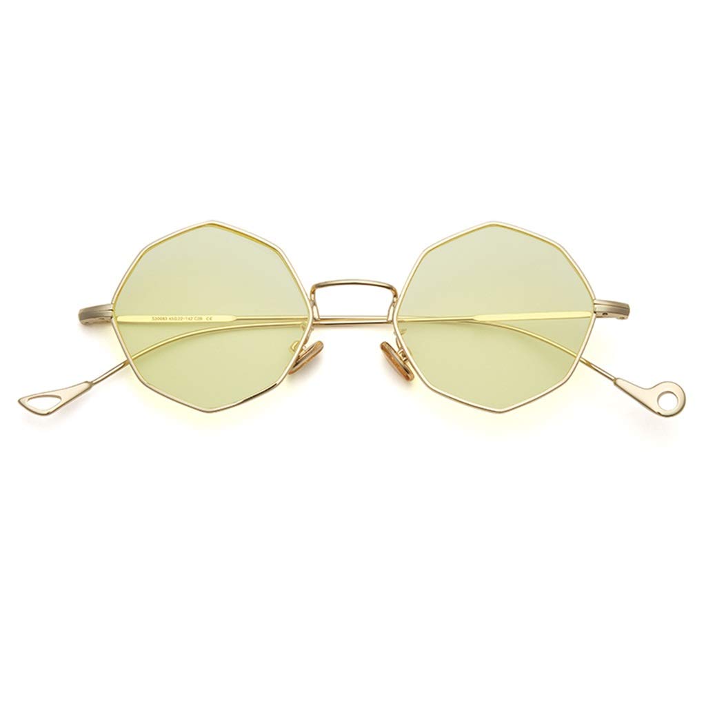 Amazon Co Jp サングラス女性韓国語バージョンのヒップホップ潮透明原宿スタイルメガネフレームサングラス男性 色 イエロー いえろ サイズ さいず 45mm 50mm 服 ファッション小物