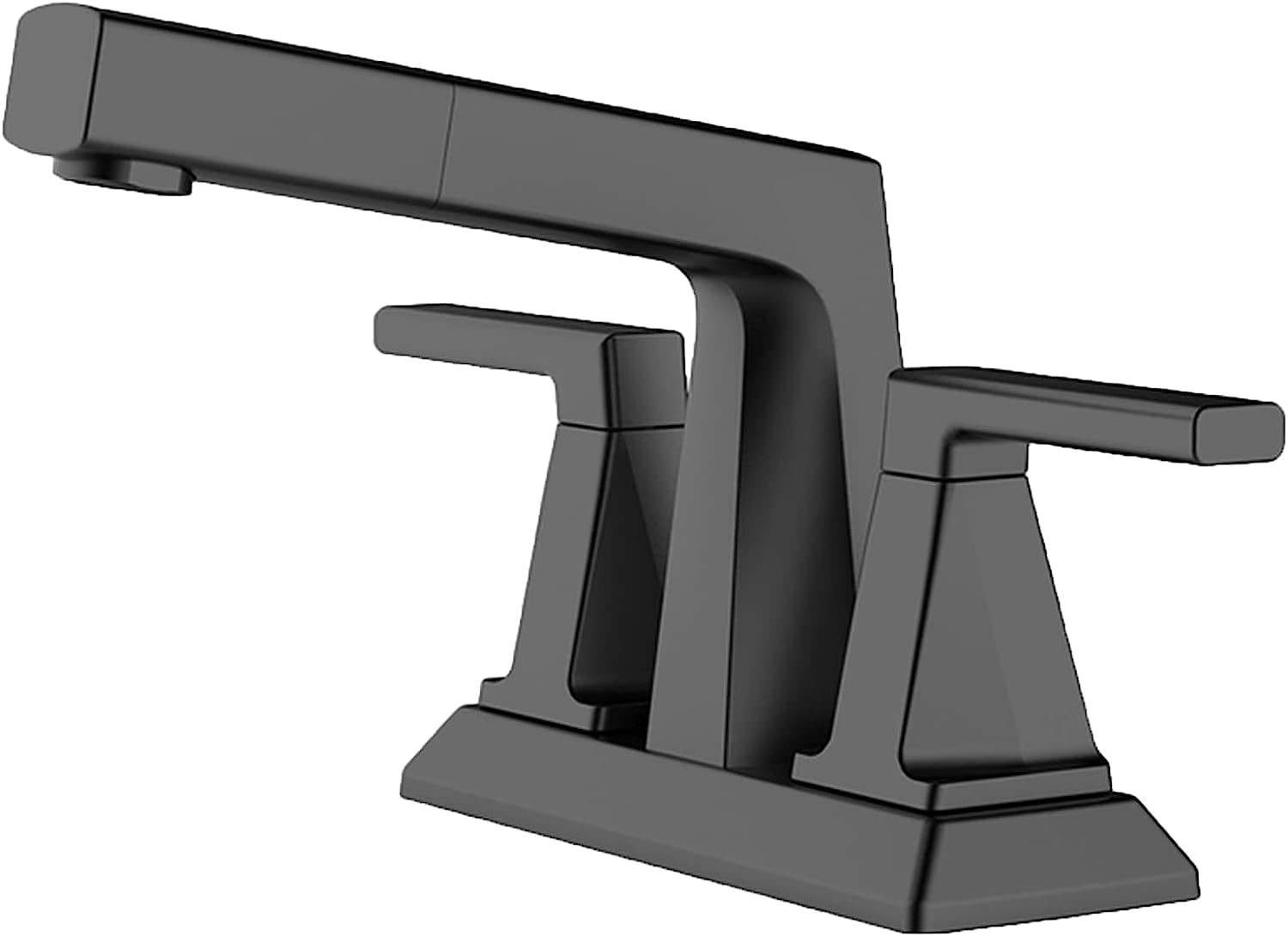 Mitigeur de lavabo 3 trous noir mat avec robinet mitigeur eau chaude et froide