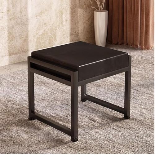 Mesa de centro taburete cuadrado y asiento auxiliar para sofá 2