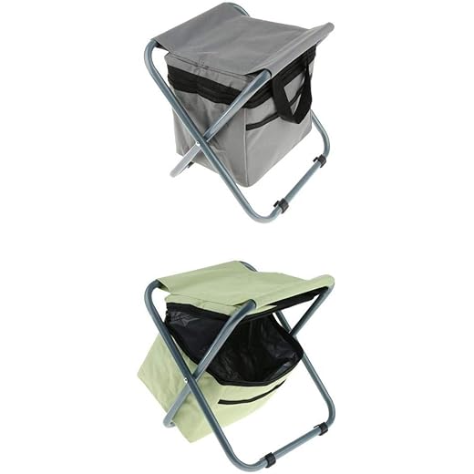 Folding Stool Seat + Cooler Bag 2Pcs