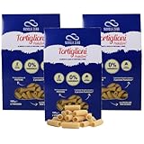 Nuvola Zero Tortiglioni Pasta Zero Carboidrati, Senza Glutine e Lattosio, Ricca di Fibre e Proteine, Pasta Keto 0 Zuccheri per dieta chetogenica e sportivi, 3 confezioni da 100g (300g totali)