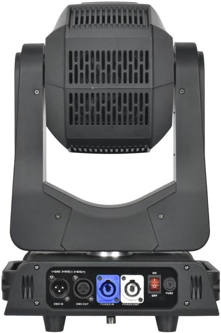 LED 200W Beam Moving Head Light with (6+12+24 combinable Effects),13 Patterns (3 Glass Images)+White Light (1)