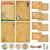 -VintageStil: Unser briefpapier mit umschlag Set ist im klassischen Vintage-Stil gestaltet, mit edlen Farben und Mustern, die Ihrem Brief einen nostalgischen Charme verleihen.