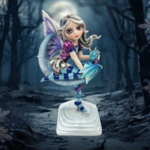 Nemesis Now Fairy Figurine, Hand-Painted Decorative Statue, Decor for Garden Shelf and Home - Lunar FAE image 5