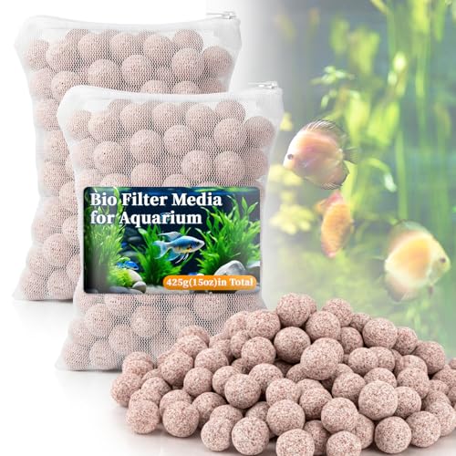 Sukh Ceramic Bio Balls - Fish Tank Sphere Filter Media Nano-Tech Bio-Spheres Bio Media for...