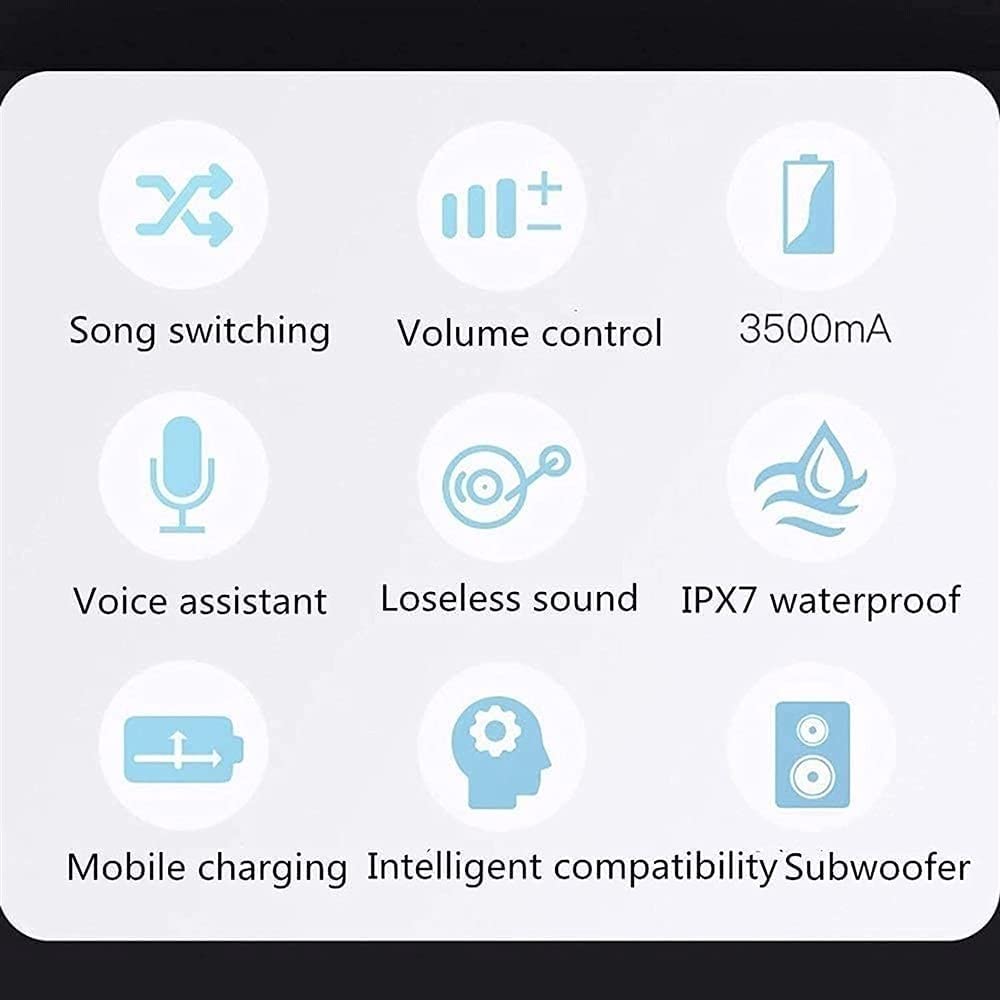 ARTSZY Ganci Auricolari in Esecuzione Wireless Bluetooth Earphone 5.0 Cuffie Wireless in Ear Resistenza al Sudore W/Mic Ricarica Pacco Batteria Integrato for Palestra di Allenamento