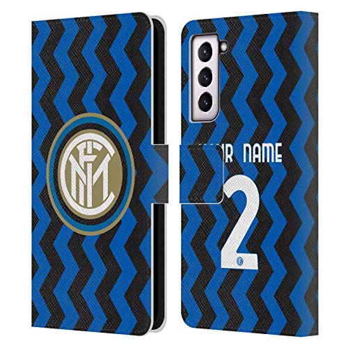 Housse en cuir Inter Milan personnalisée pour Samsung Galaxy S21 aux finitions premium