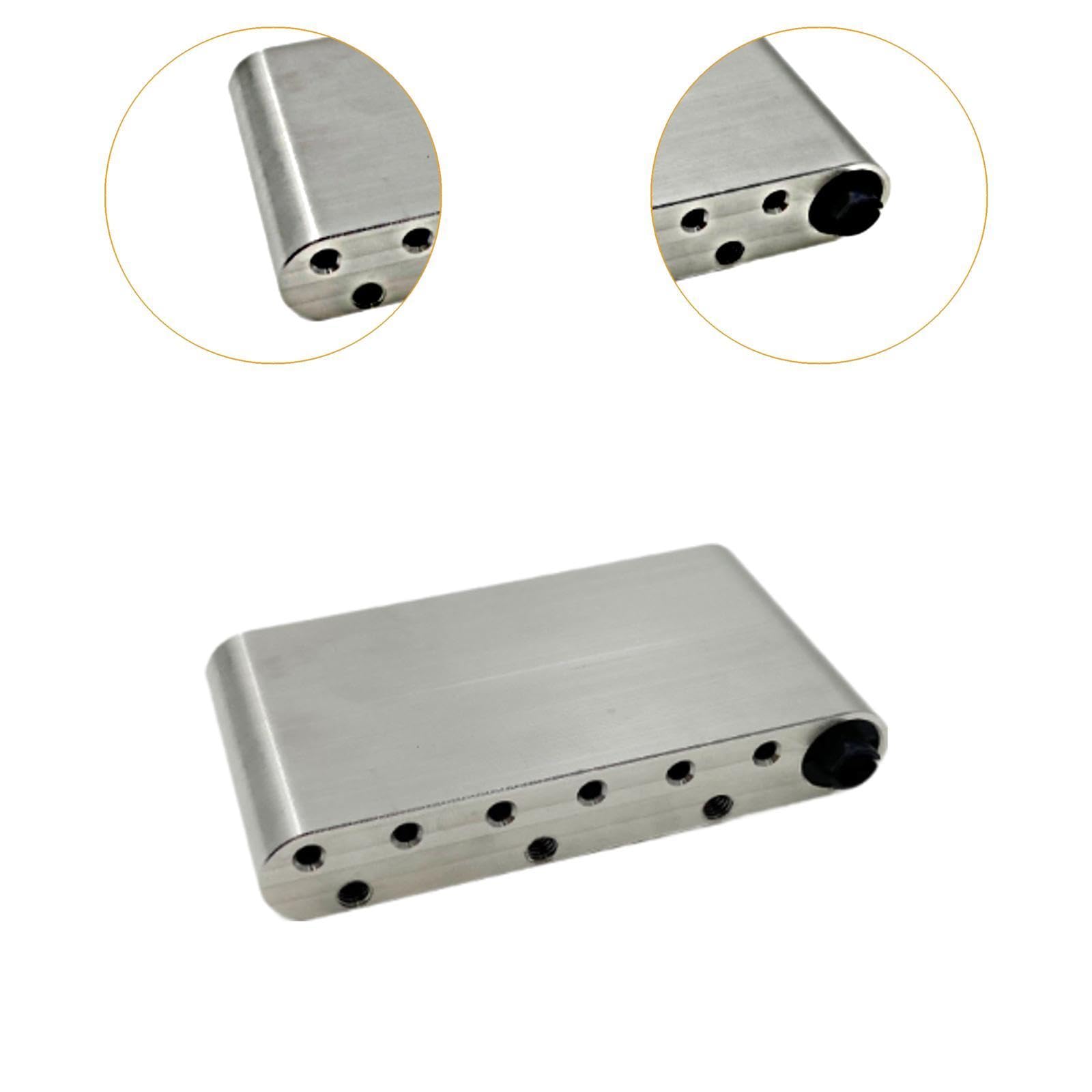 Base de Chevalet Vibrato Compatible avec Les Guitares électriques, Bloc de Chevalet Vibrato de Remplacement, Cordes Robustes En Acier Inoxydable pour, Acier Inoxydable