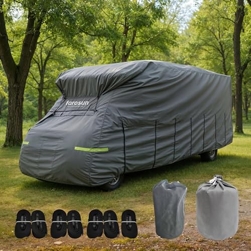 Farosun Bâche de Protection 4 Couches pour Camping-Car, résistante aux intempéries et Respirante, résistante aux UV, indéchirable et aux intempéries,...