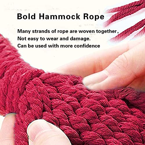 Tintonlife Brazilian Double Hammock (Max 450Lb)- 2 Person Soft Canvas Cotton Fabric Hammock With Tree Straps-Portable Hammock With Traval Bag For Patio Porch Garden Backyard,Outdoor/Indoor - Rainbow #TOP4