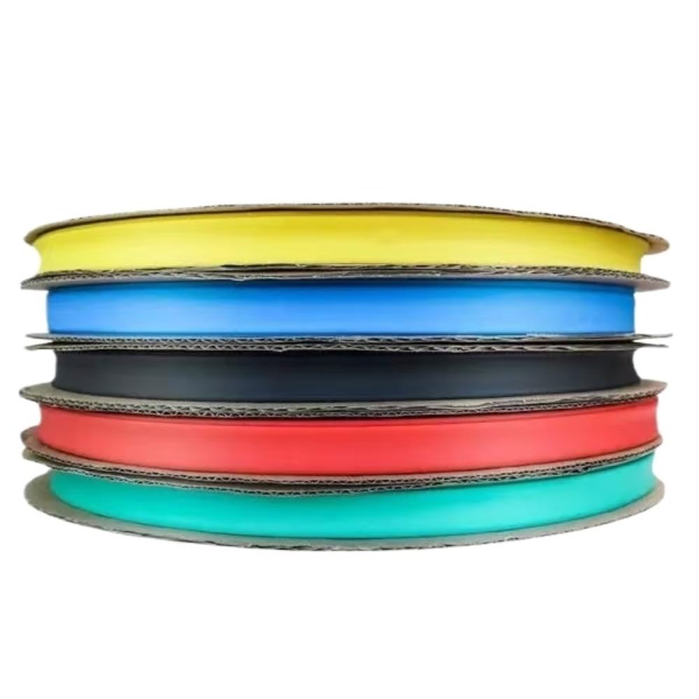 1 pz. Guaina termorestringente 3:1 nera/verde/blu/gialla/rossa, lunghezza 10-200 m, guaina for cavi, riparazione fai da te dei connettori(Blue,25.4mm,200m)