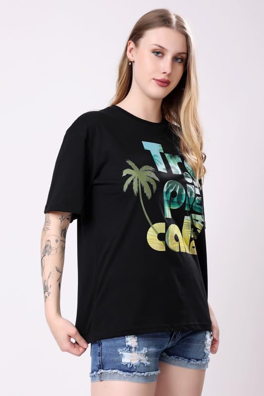 Image of London Hills Women's Cotton Blend Oversized Fit Oversized Tshirt | Oversized Tshirt - Pack of 2