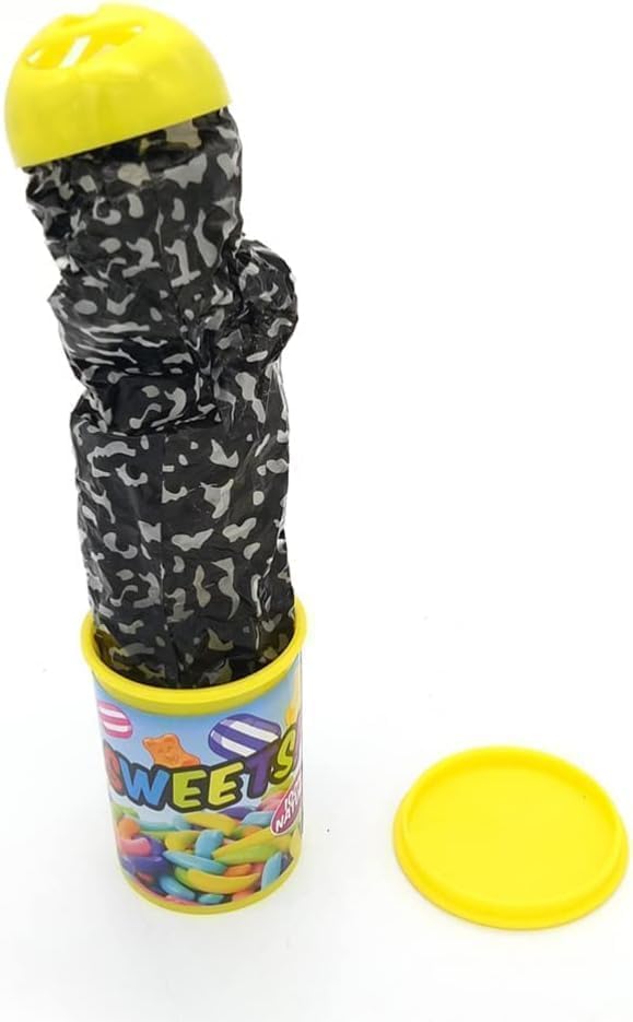 Rzcin 1Pc Snake Can Jump Spring Snake Chip Snake Prank Sweet Candy Can Snake Trick Toy Novelty Gag Toys