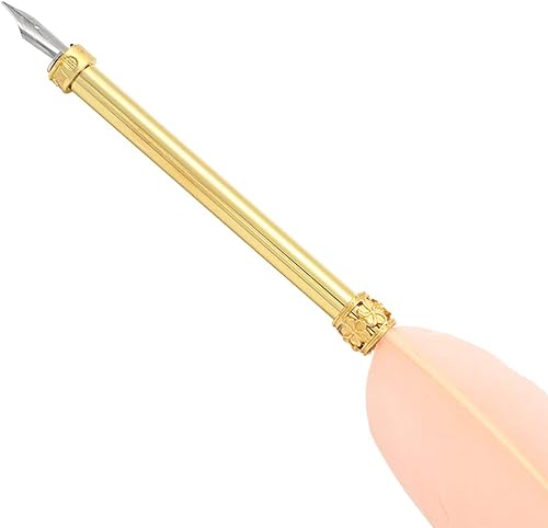 Vista 34 de Gullor Pluma de pluma vintage, pluma de inmersión de plumas naturales con caja de regalo, negro y marrón