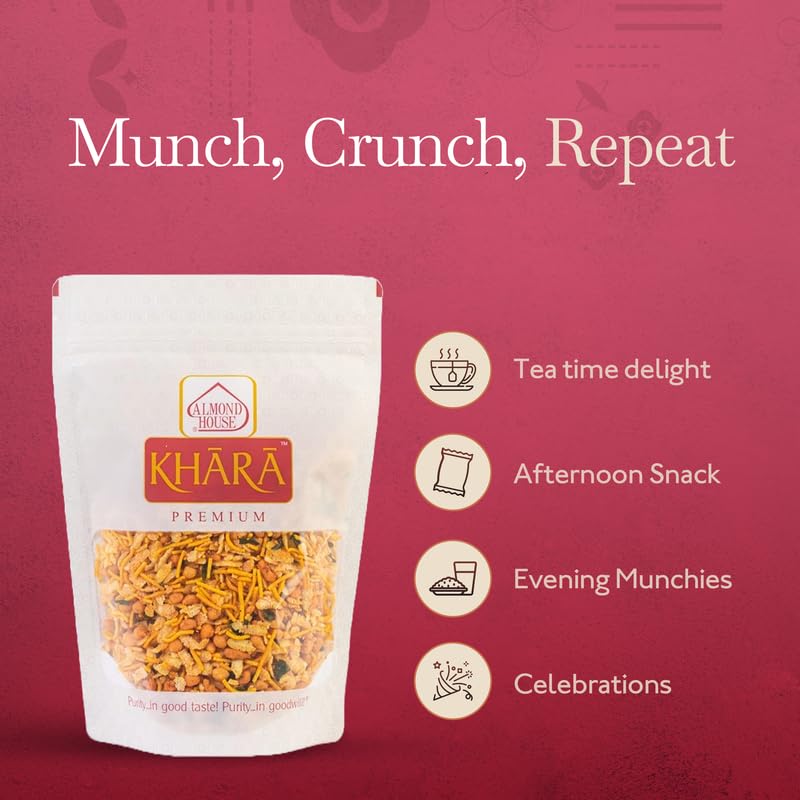 Almond House Kaju Mixture | Premium Mixture Namkeen | No maida | Healthy Snack | No Artificial flavours | Made with pure Groundnut oil | White Chudwa | Kaju Chiwda | Cashews | Tea Time Snacks | 500 gm 4