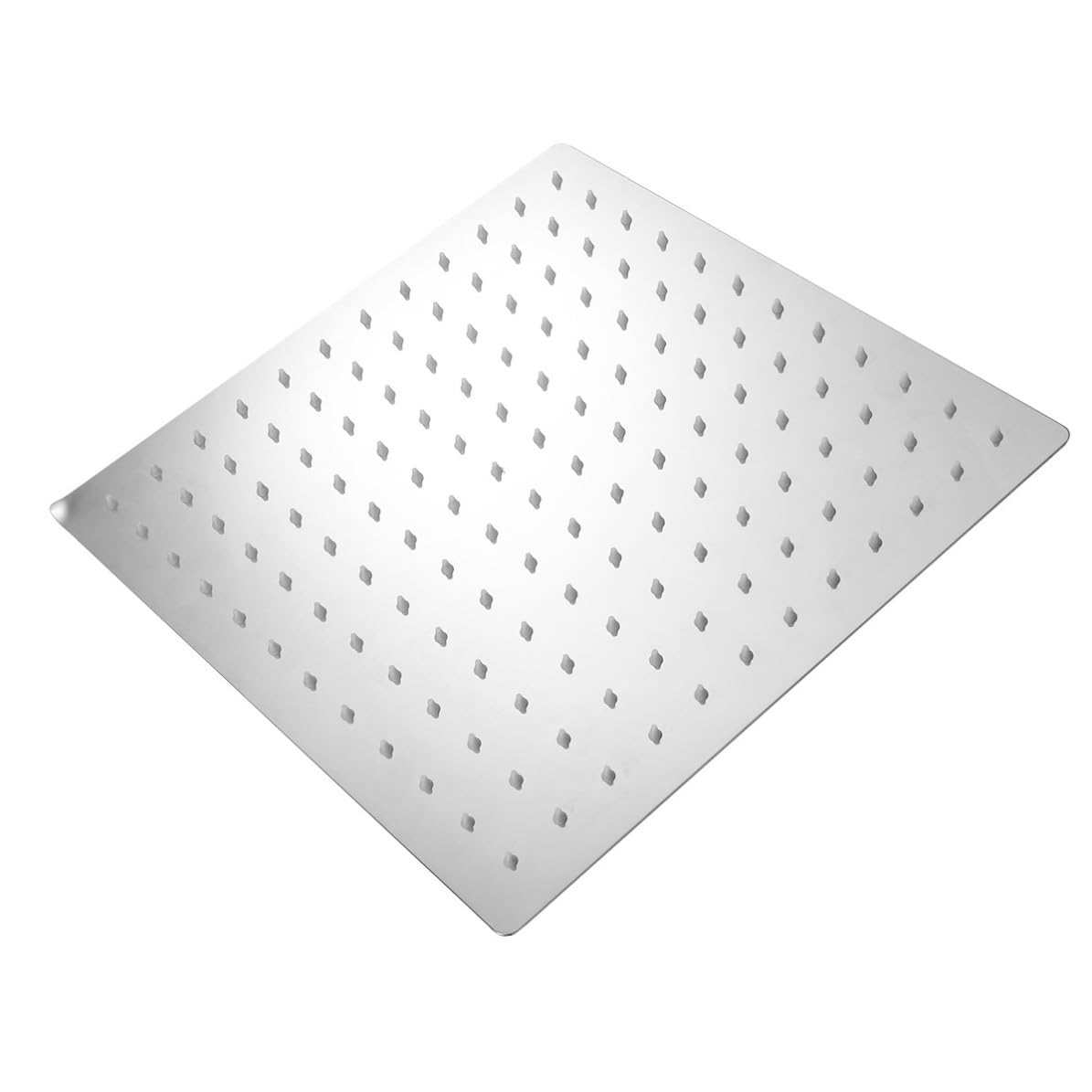 Kisangel Cabezal de Ducha Cuadrado de Acero Inoxidable de 12 Pulgadas Alta Presión y Cobertura Amplia para Uso en Hogar y Hotel Estilo Lluvia Ultrafino