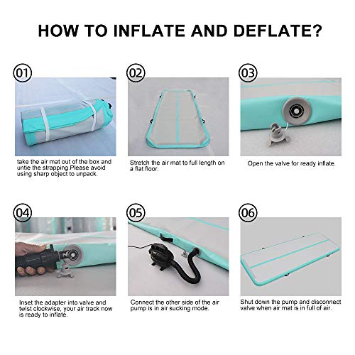 Dairtrack Ibatms Air Tumbling Mat Tumble Track,10Ft Inflatable Air Gymnastics Mat For Gymnastics Training/Home Use/Cheerleading/Yoga/Water #TOP3