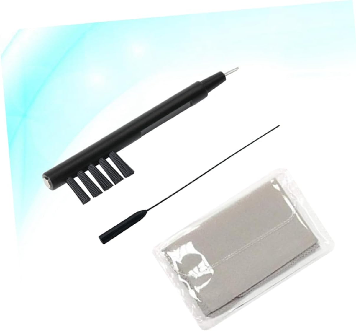 3pcs Hearing Aid Cleaning Brush and Cloth Kit Multi-Functional Tool for Wax Removal and Maintenance Includes Random Color Cleaning Cloth Easy to Use and Portable